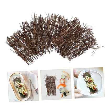 6pcs Sushi Fence Decor for Restaurant Japanese Sashimi Plate Food Photography Props Tray for Seafood Display and Tabletop Decoration