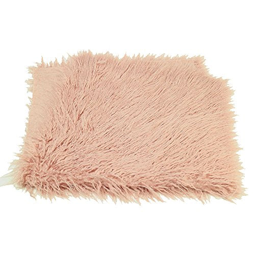 Newborn Photo Props Faux Fur Soft 29.5x19.7 inch Baby Boy Girl Photo Blanket Studio Backdrop Photo Mat Pink - color: 29.5x19.7 Inch Pink