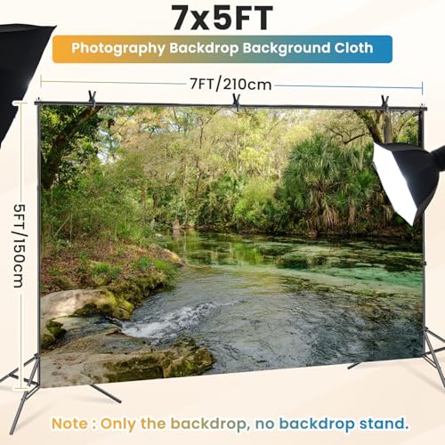 5x7ft Photography Backdrop Orlando Florida Fresh Water Spring Nature Landscape Photo Backdrop Photography Background for Photoshoot Portrait Video Party Photo Studio Prop Booth - color: Color5