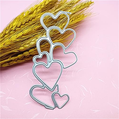Scrapbooking Die-Cuts for Card Making, Christmas Metal Cutting Dies, Paper Craft Punch Template, Background Embossing Stencils, DIY Album Décor (Heart Border-12.5x5.7cm) - color: Heart Border-12.5x5.7cm