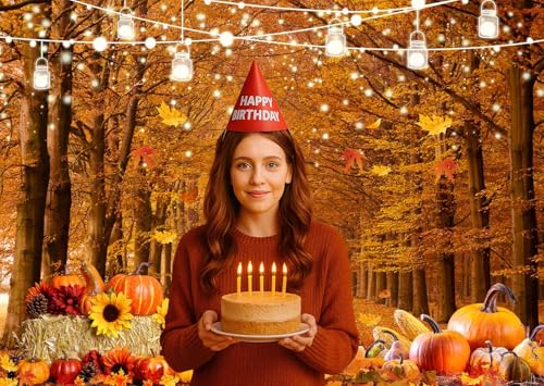 7x5ft Fall Forest Photography Backdrop Fall Harvest Backdrop Thanksgiving Background Pumpkin Decoration Party Backdrops Fall Photo Backdrop 185 - size: 7x5ft
