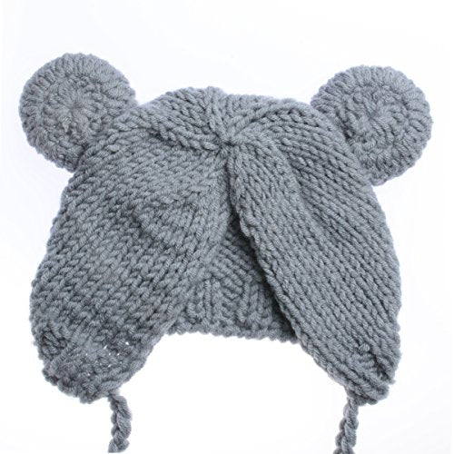 ECYC Newborn Baby Bear Hat Beanie with Bear Dolls Photography Accessories Grey - color: Grey