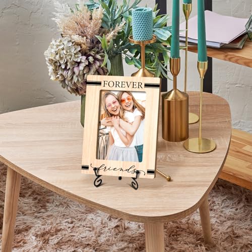 Forever Friends Picture Frame,Women Friend Bestie, 4 x 6 Picture Frame with Stand for Tabletop Display.(Vertical Portrait) - color: Frame19