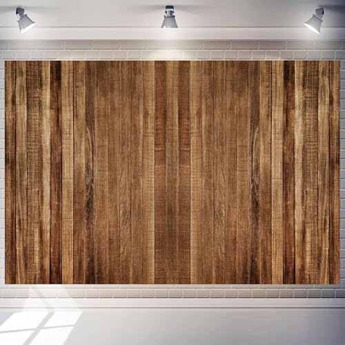 15x10 FT Wood Backdrop for Photography Rustic Brown Wooden Board Background Decoration Large Floor Wall Photo Booth Birthday Party Banner Holiday Celebration Event Anniversary Supplies - color: Vintage, size: 15x10 FT