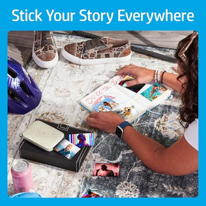 HP Sprocket Select 2.3x3.4 Instant Photo Printer, Print Pictures on Zink Sticky-Backed Paper from Your iOS & Android Device, Portable Printer for Home Use and Travel, Eclipse - color: Eclipse, style: Printer