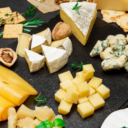 4 Pack 12 x 12 Inch Slate Cheese Boards, Black Square Slate Charcuterie Boards, Natural Charcuterie Stone Plates for Parties, Gifts, and Special Events, Cheese, Sushi, Food. - size: 4 Pack 12 x 12 Inch