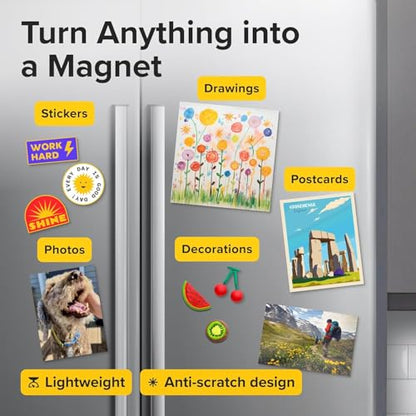 Strong Self-Stick Adhesive Magnetic Sheets 10 Pcs (8x10"/20x25cm) – Customizable Magnetic Paper for Photo, Magnet Stickers, Labels, Crafts; for Fridge, Lockers, Whiteboards, Office, Projects - size: 8x10" / 20x25cm 20mil