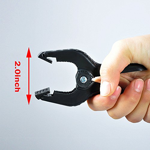 SLOW DOLPHIN Heavy Duty Spring Clamps Clip 4.5 Inch for Muslin/Paper Photo Studio Backdrops Background-6 Pack(Black) - color: Black