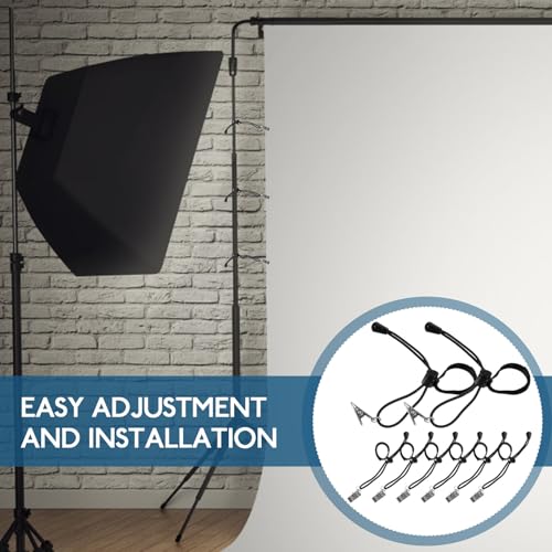 SECFOU 8pcs Photography Backdrop Clamp and Background Cloth Clip Set for Studio Photo Video Adjustable Backdrop Fixing Clips