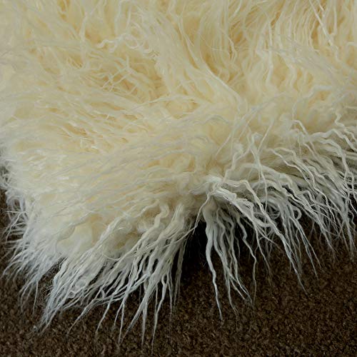 Newborn Photo Props Faux Fur Soft 29.5x19.7 inch Baby Boy Girl Photo Blanket Studio Backdrop Photo Mat White - color: 29.5x19.7 Inch White