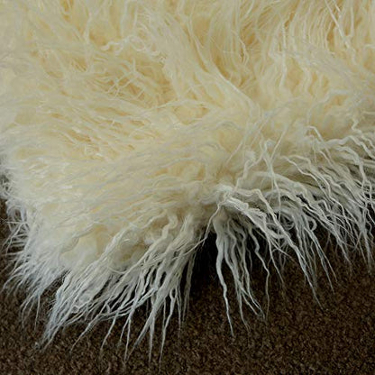 Newborn Photo Props Faux Fur Soft 29.5x19.7 inch Baby Boy Girl Photo Blanket Studio Backdrop Photo Mat White - color: 29.5x19.7 Inch White