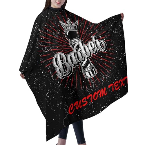 Custom Barber Cape, Personalized Haircut Salon Cape for Men - color: Barber Style 2