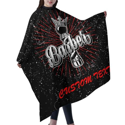 Custom Barber Cape, Personalized Haircut Salon Cape for Men - color: Barber Style 2