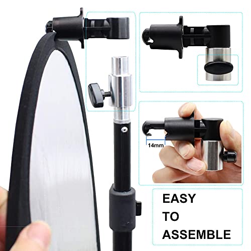 Photography Light Reflector with Clip 5 in 1 Portable 60x90cm/24x35inch Oval Collapsible Multi Disc Photography Studio Photo Camera Lighting Reflector Diffuser - size: open size:60x90cm/24x35inch