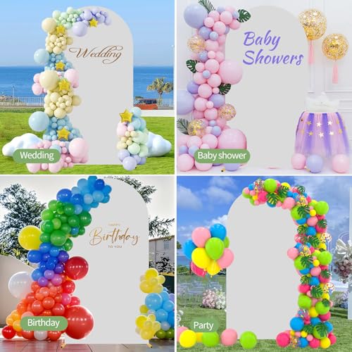 Metal Arch Backdrop Stand 7.2FT Gold Wedding Balloon Arched Backdrop Stand Square Arch Frame for Birthday Valentines Day Party Bridal Baby Shower Ceremony Decoration - size: 7.2ft Stand