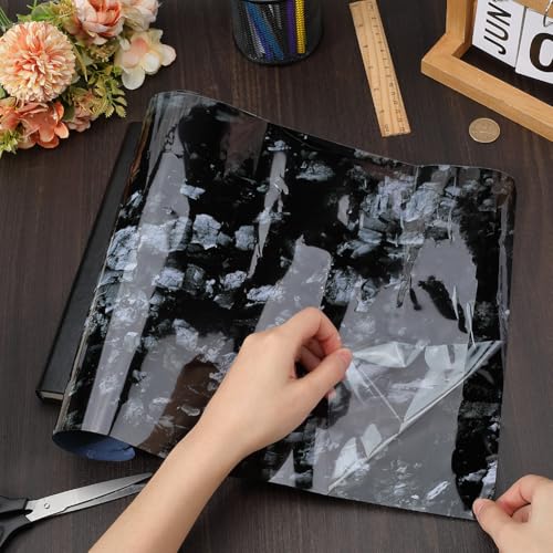 CREATCABIN Stone Aquarium Background Black Fish Tank Poster Self Adhesive PVC Plastic Waterproof Underwater Rock Texture Terrarium Backdrop Decal Background for Fish Tank Decoration 23.6 x 11.8 inch