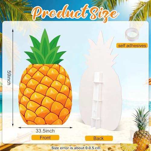 Capoda 59" Large Pineapple Cardboard Cutout Stand-up Photo Prop, Summer Cartoon Birthday Party Decorations, Pineapple House Props for Summer Photography Background Supplies Favors - style: Pineapple