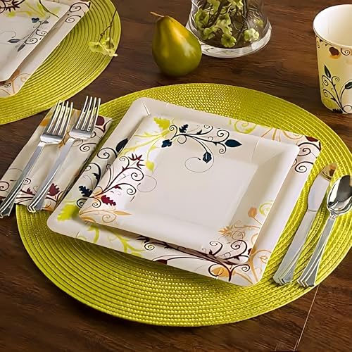 Plastic Cutlery Silverware Heavyweight Disposable Flatware, Plastic Cutlery Like Silver Combo Pack 144 pieces - 36 of each Fork, Knife, Teaspoon, Soup spoon