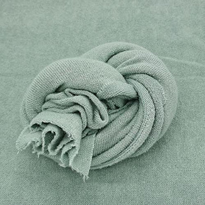 Newborn Photography Props Boys Girls Wrap Baby Photo Props Soft Knit Blanket Cloth (Light Green) - color: Light Green