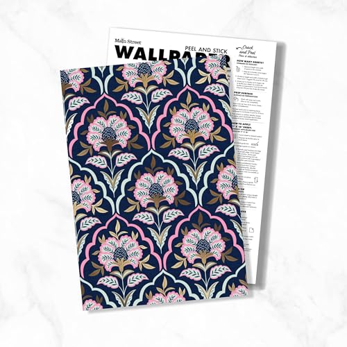 Main Street Peel and Stick Wallpaper Eco-Friendly Sheets 12 Pack, 11 X 16 Inch Modern Art Deco Design, Wall Mural for Home Decor, Removable Wall Decor Wallpaper Peel and Stick for DIY Projects - style: Modern Art Deco