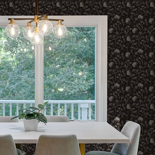 Main Street Peel and Stick Wallpaper Eco-Friendly Sheets 12 Pack, 11 X 16 Inch Queen Anne's Lace Design, Wall Mural for Home Decor, Removable Wall Decor Wallpaper Peel and Stick for DIY Projects - style: Queen Anne's Lace Design GCF