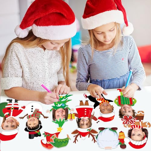 60pcs Christmas Theme Cutouts Xmas Holiday Bulletin Board Decorations Xmas Theme Claus Paper Cut-Outs Classroom Decor for Christmas Classroom DIY Craft Photo Wall Door Winter Party Supplies - style: Christmas