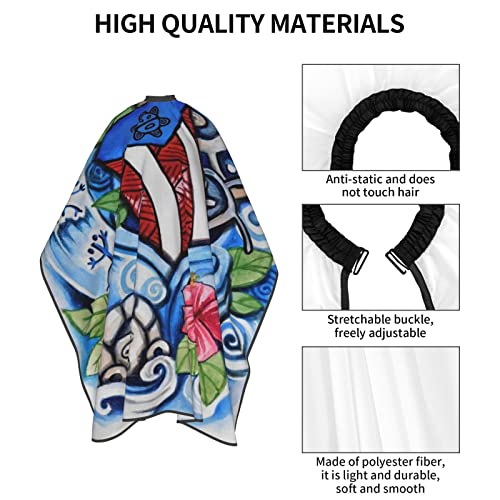 Puerto Rico Barber Cape With Adjustable Closure, Hairdressing Haircut Apron Barber Cover Gown For Hairdresser Styling Home - color: Boricua Puerto Rico Frog2