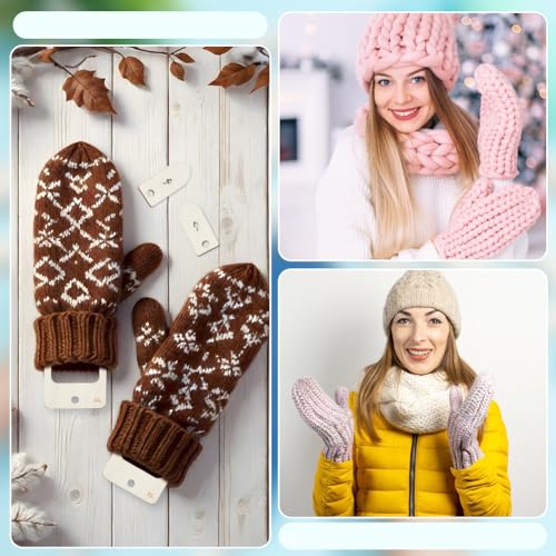 BENECREAT 4 Sizes Wooden Mitten Blocker Knitting Set, Wood Glove Knitting Model Tool, Household Display Hand Knitting Gloves Board Molds for Sewing Knitting