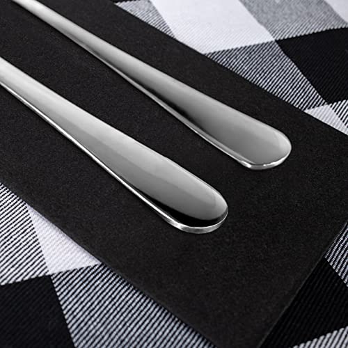 Linen-Feel Black Paper Napkins, Cloth Like Dinner Napkins with Built-in Flatware Pocket, Pre-Folded Absorbent Disposable Guest Paper Hand Towels for Bathroom, Weddings Party(50 Pack) - color: black