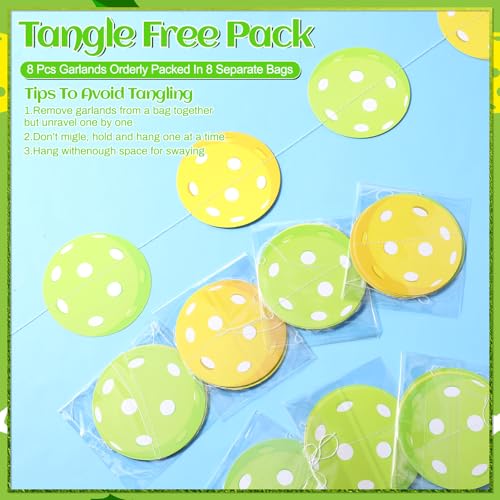 Xinnun Pickle Sport Party Decorations Funny Pickle Garlands Banners Green Banner Cutouts Ribbon Streamers for Sport Theme Party Baby Shower Birthday Decorations Supplies - style: Pickleball