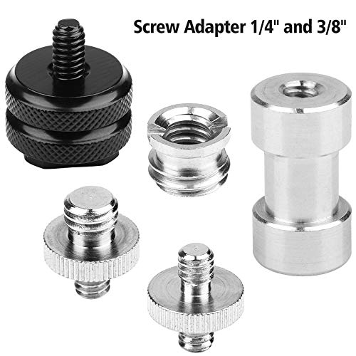 Camera Mount Screw, ChromLives 1/4 to 3/8 Tripod Screw Adapter,1/4 Screws,3/8-20 Thread Converter Adapter,Camera Hot Shoe Mount Adapters for Monopod,Ballhead Flash Light,22Pack - color: Camera Mount Screw