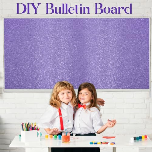 gisgfim 16" x20ft Glitter Bulletin Board Paper Roll Sparkle Color Bulletin Board Background Poster Paper Non Fading Gift Wrapping DIY Art Crafts for Office Classroom Decoration, Ultra Purple - color: Ultra Purple