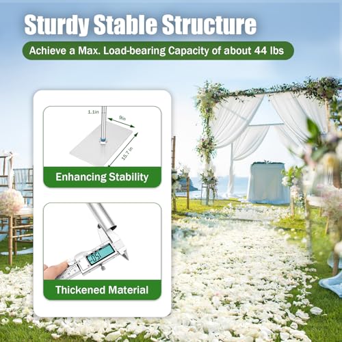 Background Stand Kit, 10 x 50 FT Professional Backdrop Stand, Adjustable Pipe and Drape Backdrop Stand Kit, Heavy Duty Background Support System for Wedding Party Event Photography