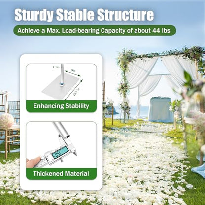 Background Stand Kit, 10 x 50 FT Professional Backdrop Stand, Adjustable Pipe and Drape Backdrop Stand Kit, Heavy Duty Background Support System for Wedding Party Event Photography