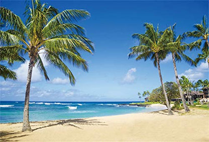 Yeele 10x6.5ft Seaside Backdrop for Photography Sandy Beach Palm Trees Background Summer Tropical Ocean Outdoors Nature Scenic Kids Adult Holiday Travel Photo Booth Shoot Vinyl Studio Props
