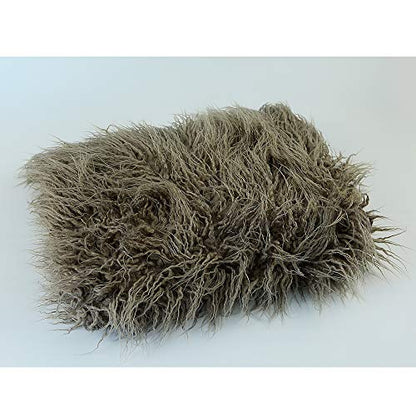 D&J DON&JUDY Newborn Photo Props Faux Fur 29.5x19.7inch Basket Filler Stuffer Backdrop Boy Girlcammel - color: 29.5x19.7 Inch Brown
