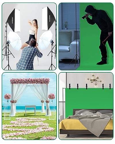 Andoer Professional Softbox Photography Studio Lighting Kit with 3 Color Backdrops, 6.5*10ft Backdrop Stands, Photography Umbrellas for Product Photography Portrait Video Shooting and Live Streaming