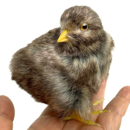 Realistic Furry Baby Chicks Easter Eggs Decor Set - Lifelike Spring Chickies Tabletop Decorations, Farmhouse Photo Props, Basket Fillers, Lifelike Plush Chickens Home Ornaments (8)