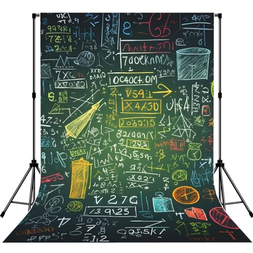 Math question Backdrop Background for Photography 5x7ft Photobooth Professional Photo Backdrop Curtains Video Photography Studio Photo Backgrounds Banner Booth Background Screen Parties - color: Math Question