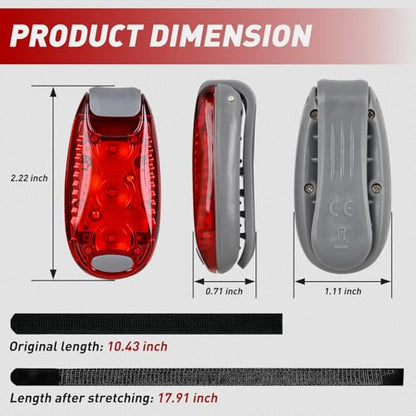 Nilight LED Safety Light 4PCS Red Green White Marine Navigation Bike Tail Lights Three Modes Waterproof Reflective Gear Clip On Flash Strobe Indicator Lamp for Night Boating Fishing Cycling Jogging - color: 3LED Navigation Light-4Pcs