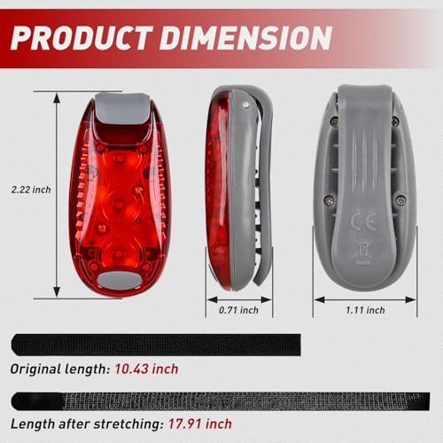 Nilight LED Safety Light 4PCS Red Green Marine Navigation Bike Tail Lights Three Modes Waterproof Reflective Gear Clip On Flash Strobe Indicator Lamp for Night Boating Fishing Cycling Jogging - color: 3LED Safety Light-Red Green