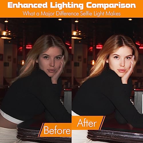 UBeesize Selfie Light for Phone, 80 LED Video Fill Light with Clip for iPhone, Laptop, 3 Light Modes 10 Level Brightness Portable Travel Light for Tiktok, Selfie, Vlog, Live Stream,Make Up,Photography - style: Square Light-2
