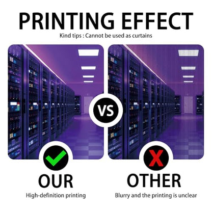 7x5FT Purple Neon Data Center Photography Backdrop Punk Futuristic Server Room Tech Theme Photo Booth Background Gaming IT Event Party Banner Decor Studio Props Supplies