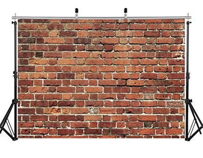 AIIKES 8x6FT Red Brick Wall Photography Backdrop Thin Vinyl Photo Backdrops Background Baby Birthday Party Wedding Graduation Home Decoration Photo Booth Studio Prop Banner 11-506 - size: 8x6ft