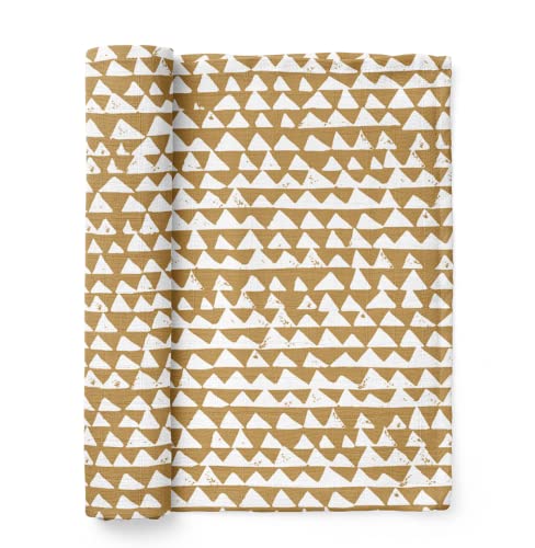 Mini Wander Swaddles for Newborns Muslin Swaddle Blankets - Breathable Soft Gender Neutral Receiving Blanket Baby Essentials | 47 x 47 Cotton - (Mountains (Honey Gold)) - color: Mountains (Honey Gold)