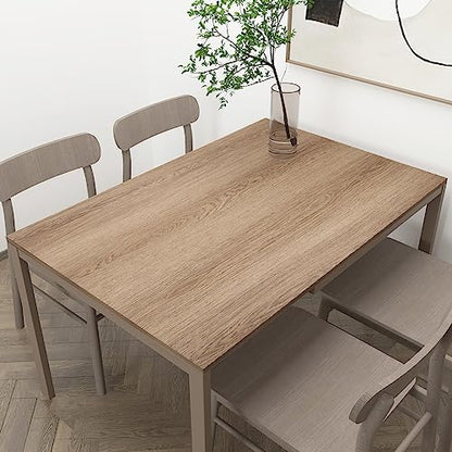 TOTIO Extra Wide Walnut Wood Wallpaper Light Brown Wood Grain Vinyl Wrap Walnut Contact Paper Peel and Stick 32x157inch Air Guide Slot Design Matte Thickened Self-Adhesive Waterproof Wall Stickers - color: Warm Brown, size: 32" x 157"
