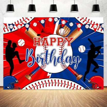 Baseball Sports Backdrop Party Decorations Boys Kids Birthday Themed Wall Photography Background Sports Birthday Party Supplies Photo Studio Photography Props - size: 7X5