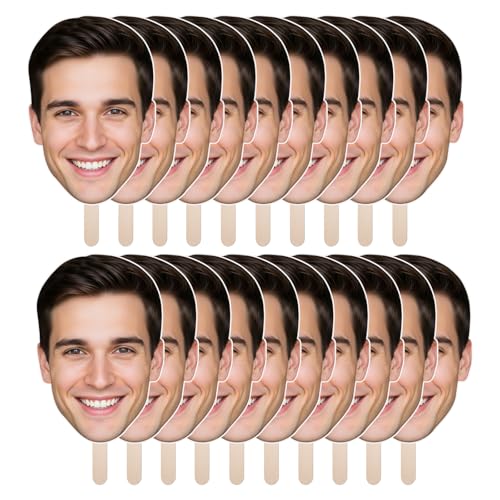 20PCS Custom Big Head Cutouts on a Stick, 6'' to 36'' Personalized Bulk Photo Signs for Weddings, Birthday Parties, Sport Events, and Celebrations Decoration, Corrugated Plastic - color: 20 Pieces