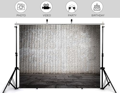 5x3ft Textured Concrete Wall Backdrop Neutral Gray Tone Photography Background for Urban Themed Party and Home Wall Tapestry Decorations Banner Photo Booth Props - size: 5x3ft