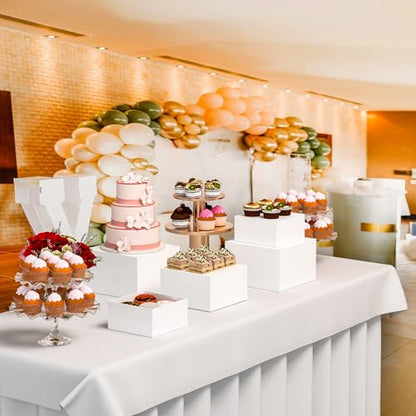 Acrylic Dessert Stand,Buffet Risers, Food Risers, Multi-Purpose Cake Stand for Parties, Weddings, Birthdays, Catering, Jewelry,Collectibles (White, 6"x7"x8") - color: White, size: 6''x7''x8''